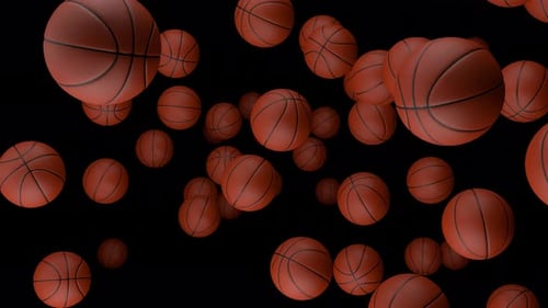 Dynamic Basketballs Filling Frame Transition Loop