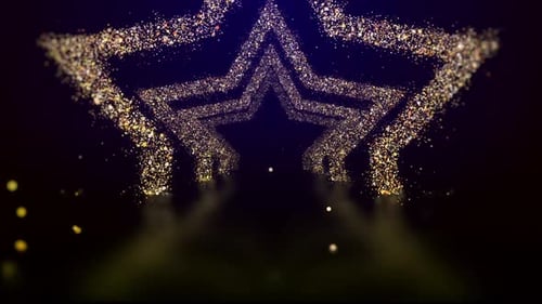 Shimmering Golden Star Particles Awards Background