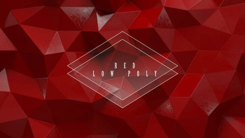 Red Polygonal Background Animation with Shifting Geometric Shapes