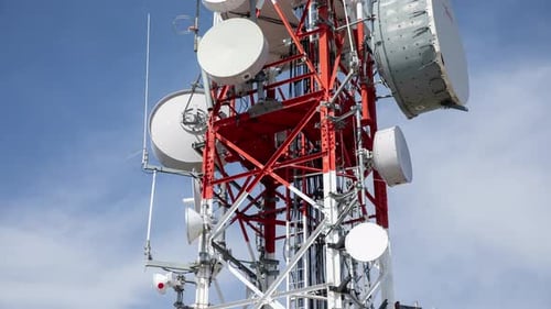 Time Lapse Footage of Clouds Passing Radio Tower
