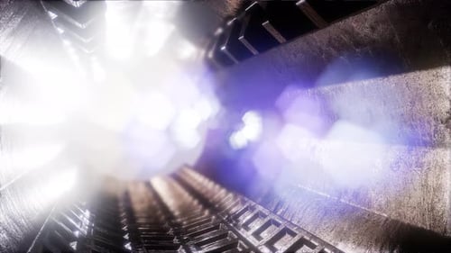 Balade dans un tunnel de vaisseau spatial
