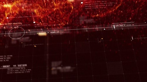 Abstrakter Simulationshintergrund für fließende Matrixdaten und Partikel 04