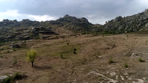 Scenic Aerial View of Rocky Rural Landscape