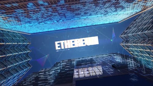 Arranha-céus digitais Business Word Ethereum