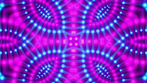 VJ loop neon kaleidoscope. Looping animation.