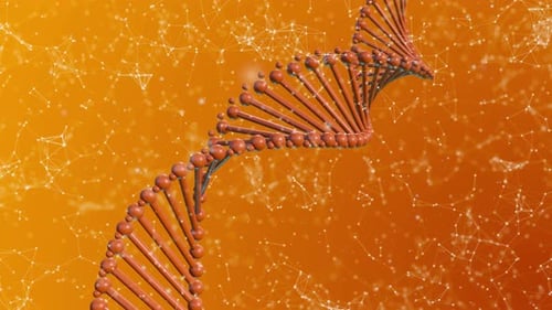 Orange Plexus Dna Background