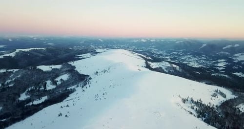 From Great Heigh Fairytale Mountain Landscape Snow Covered Alpine Sharp Peaks