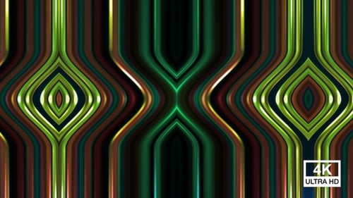Abstract Colorful Metalic Stripe Pattern Moving 4K