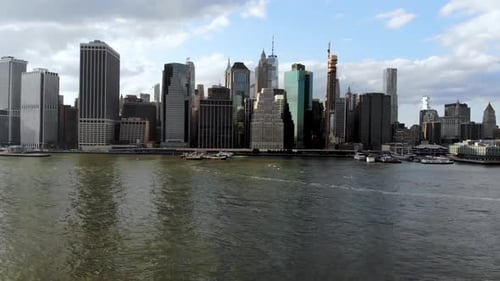 Aerial View of Manhattan Skyline, New York, USA