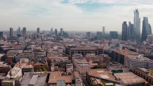 Aerial Panoramic Cityscape View of London