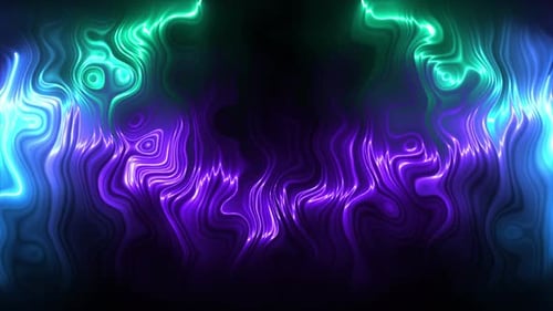 Abstract Hologram Neon Wavy Background 4K 02