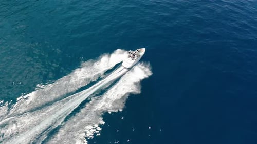 Motor Boat On The Lake