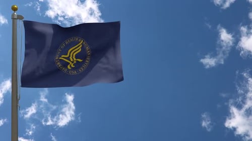 United States Department of Health and Human Services Flag Waving