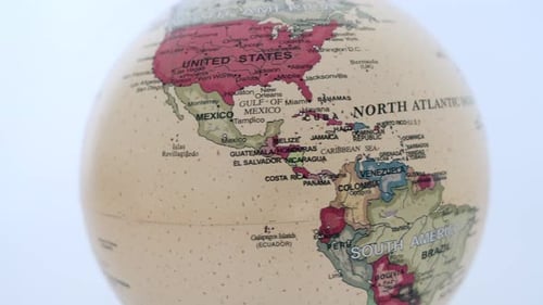 Spinning globe earth - earth map