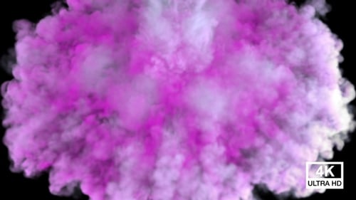 Pink Purple Smoke Burst Fluid Transition