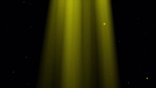 Yellow Light Rays With Particle Dust