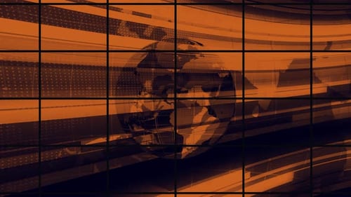 Digital Earth Grid Corporate Broadcast Background