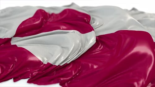 Waving Red and White Abstract Cloth Background Animation