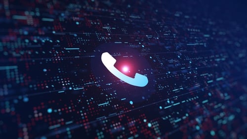 Telephone Handle Icon Digital Background