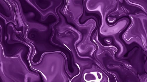 Abstract Purple Liquid Marble Flowing Background Loop