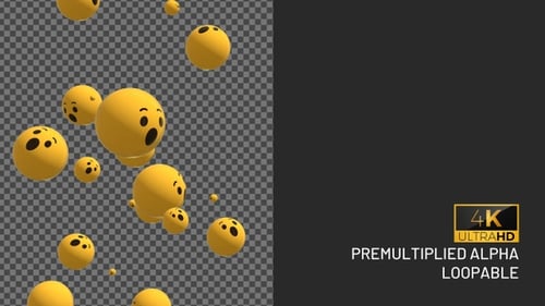 Animated Bouncing Emoji Spheres Background