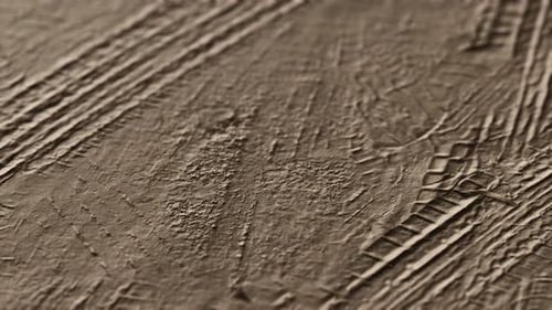 Closeup of Dirty Ground Road