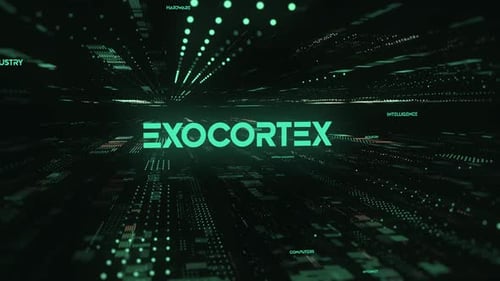 Sci Fi Digital Data Word Exocortex