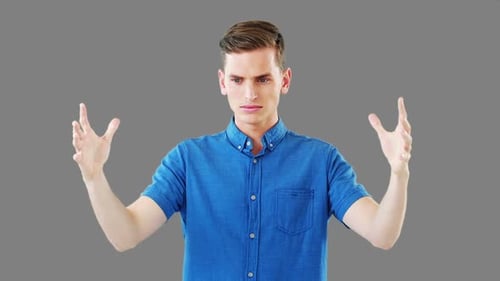 Man using digital screen
