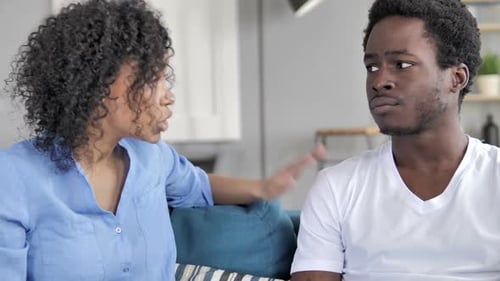 African Woman Fighting with Boyfriend