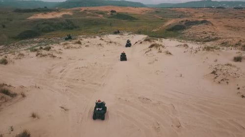 Riding an ATV on the Beach