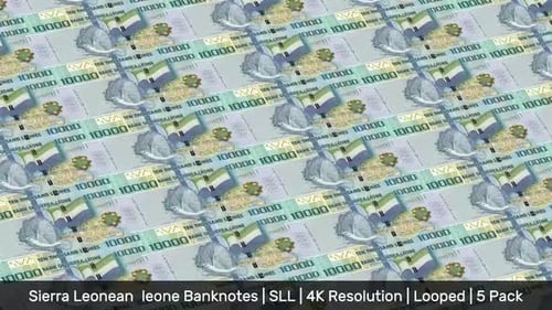 Billets et billets de la Sierra Leone/Leone sierra-léonais/Monnaie Le/SLL/ | Paquet de 5 | - 4K