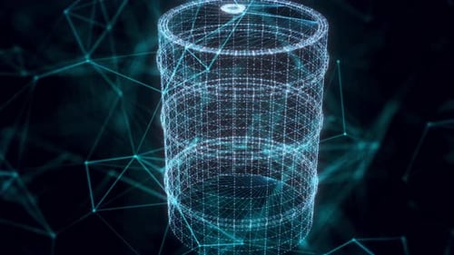 Explosive Barrel Hologram Close Up 4k