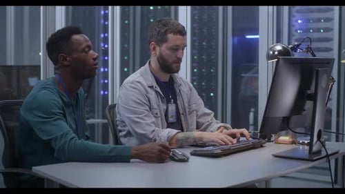 Young Programmers Working in Data Center