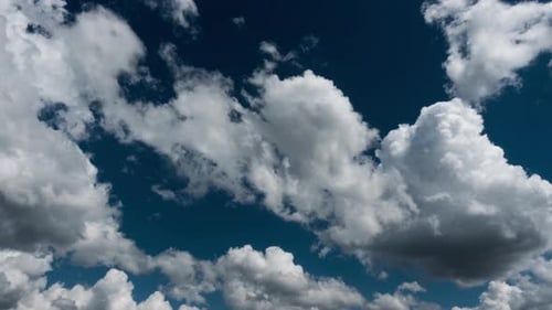 Clouds Moving in the Blue Sky, Time Lapse