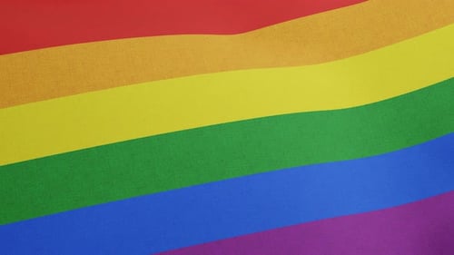 Waving Rainbow Pride Flag Looping Background