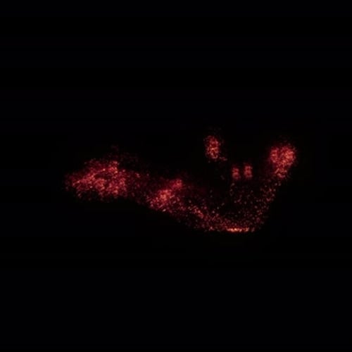 Abstract Fiery Particle Burst Reveal Transition