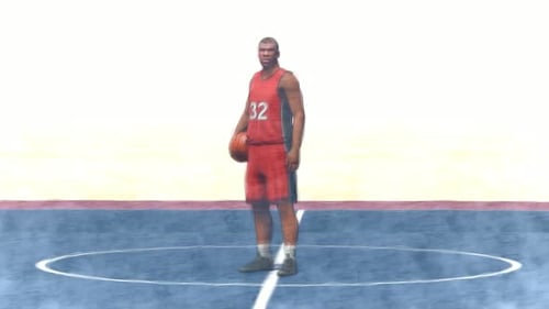 Schwarzer Basketballspieler Stop Motion