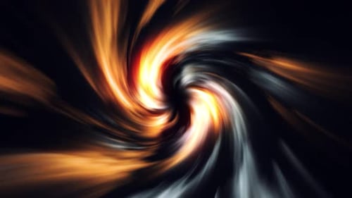 Elegant Golden Abstract Spinning Vortex Loop