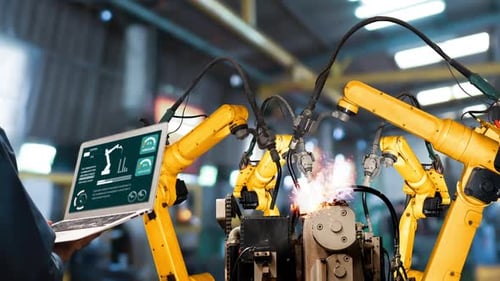 Smart Industry Robot Arms Modernization for Innovative Factory Technology