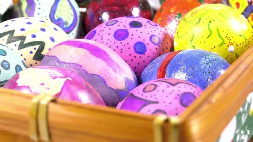 Colorful Easter Paschal Eggs Celebration