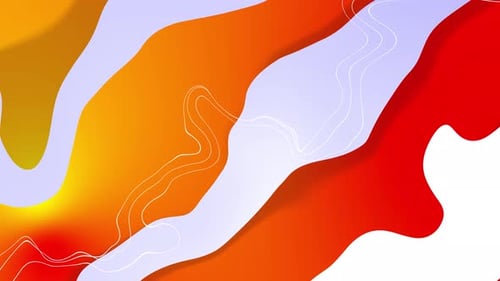 Animated Gradient Colorful Smooth Line Background.4k Seamless Loop Animation