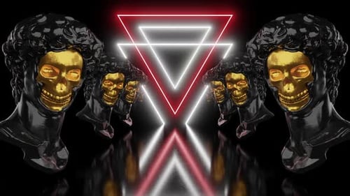 David Gold Skull VJ Loop Background