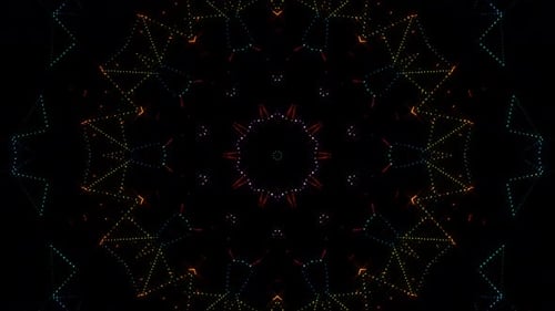 Abstract background moving stripes and flashing with shining light dots. Animation with circles