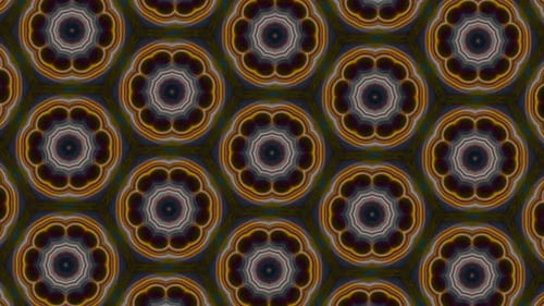 Animação de padrão de flor hexagonal de fundo abstra