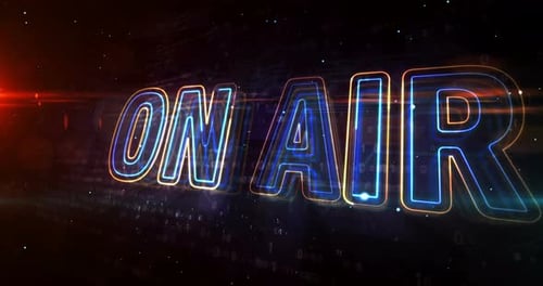 Abstraktes Konzept für On-Air-Radio-Neonschilder
