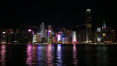 Beautiful building and architecture around Hong kong city skyline