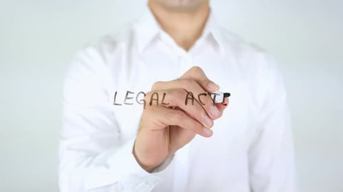 Writing 'Legal Action' on Transparent Screen