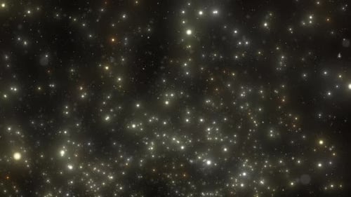 Golden Sparkling Particles Celebration Background Loop