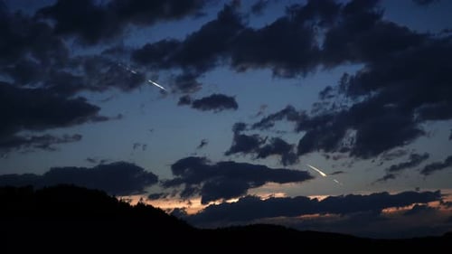 Time Lapse of Clouds at Colorful Sunset