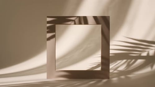 Square Frame with Tropical Shadows in Warm Light